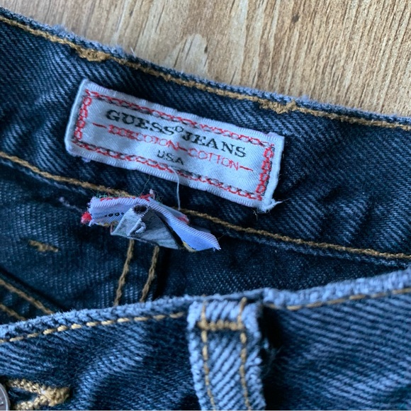 Vintage Guess Jeans Women 25 Black Denim Mom High Rise - Picture 4 of 7